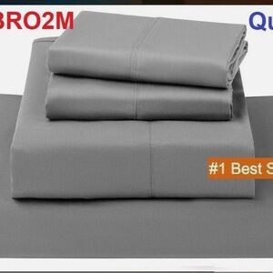 Bed Sheet Set 4 Piece 100% Egyptian Cotton Comfort 1000 Count Deep Pocket LBRO2M
